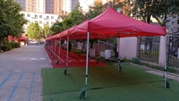 Auvent publicitaire pliable d'extérieur à quatre coins, grand, en acier, imperméable, UPF50+, pour stands et marchés nocturnes 3x3