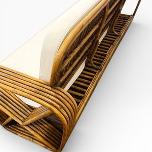 Sofá de Mimbre y Ratán Hecho a Mano, Asiento de Ratán Natural, Sofá para Interiores y Exteriores, Muebles de Jardín y Patio - Product Image 2