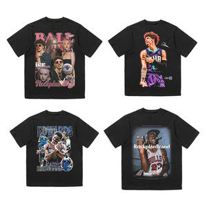 [Colección Star] HKGN Camiseta Vintage Americana de Manga Corta y Corte Holgado, Rose Paul George Curry MJ Irving Three Balls, Algodón Puro - Product Image 4