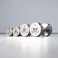 Ensemble d'haltères Smartfit de haute qualité en chrome dur, haltères chromées de 2,5 kg à 100 kg (5 lb à 220 lb), haltères en acier pleine taille pour poids libres
