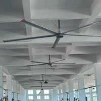Ventilateur de plafond industriel HVLS à moteur PMSM, économie d'énergie, grand volume d'air, ventilation pour entrepôt, gymnase, usine