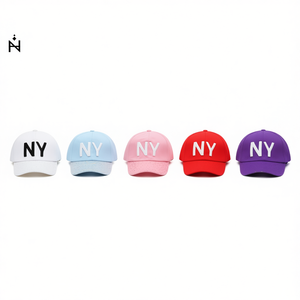 Cappellino da Baseball per Bambini con Lettere di Animali e Paillettes, Logo NY, Regolabile, Taglia Unica, Rosa, Rosso, Blu, Bianco, Viola - Product Image 3