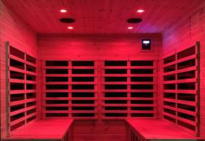 Traditionelle Schwarz-Rot-Lichttherapie Eisbad-Spa Kompressionstherapie 2-Personen Outdoor-Infrarotsauna - Product Image 4