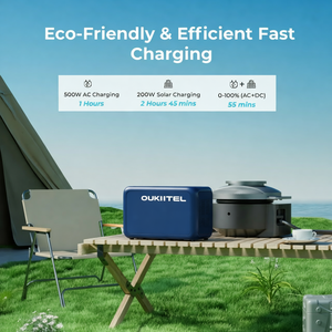 เครื่องกำเนิดไฟฟ้าพลังงานแสงอาทิตย์ 800W พร้อมตัวควบคุม MPPT ความจุ 500Wh คลื่นไซน์บริสุทธิ์ ช่องเสียบจุดบุหรี่สำหรับชาร์จในรถยนต์ 12-24V/120V/220V สถานีสำรองไฟ - Product Image 5