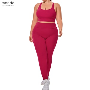 <span class=keywords><strong>Set</strong></span> Yoga di alta qualità Plus Size XXXL 68% Nylon 32% Spandex morbido elastico <span class=keywords><strong>Fitness</strong></span> <span class=keywords><strong>Set</strong></span> per donne grasse - Product Image 3