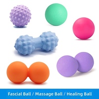 Ballon de yoga en gel de silicone BSW, relaxation musculaire, massage par acupression en forme de hockey, exercice de fitness, ballon en forme d'arachide, 6,5 cm, unisexe