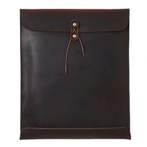 Boshiho Portable Vintage PU Leather Briefcase Fashion Office Paper Organizer Large Capacity for Storing <b>Documents</b> Data Contracts - Product Image 5