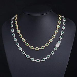 VVS1 Multi-Dimensional Hue Moissanite <b>Chain</b> 925 Silver Prismatic Fire <b>Iced</b> <b>Out</b> Hip Hop Necklace Custom Made Tester Pass - Product Image 5