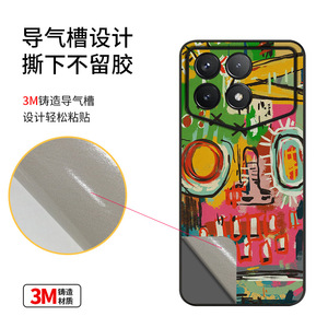 เคสโทรศัพท์มือถือกันกระแทก PC ฟิล์มหลังพร้อมกรอบลายกราฟฟิตีลาย K70 Pro - Product Image 2