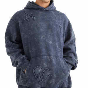 Ensemble de survêtement unisexe en néoprène, sweat-shirt et pantalon de survêtement ample et surdimensionné, sweat-shirt et pantalon de survêtement pour hommes, vente en gros - Product Image 5