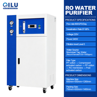 Nouveau design, système de filtration d'eau portable en acier inoxydable 800 GPD avec pompe Big Blue Box, machine de traitement par osmose inverse amovible