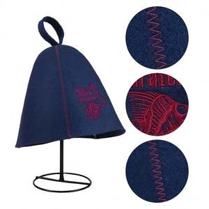 Oem Diseñador Lana Color Personalizado Sauna Sombrero Bordado - Product Image 4