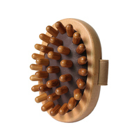 Cepillo de Masaje Capilar de Madera Natural Ecológico con Logotipo Personalizado, Cepillo de Masaje Cervical para Ducha y Cuerpo Completo, Ideal para Spa y Relajación