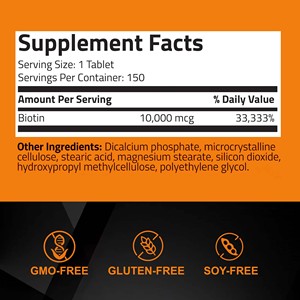 Tabletas de Biotina en Oferta, con Biotina para el Metabolismo Energético, Piel Radiante y Cabello Saludable - Product Image 2