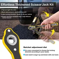 Nouvelle conception Cric à ciseaux rapide pour voiture 0,8T à 3 tonnes Kit de secours automobile en promotion