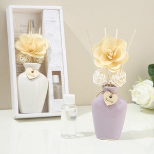 Элегантный Домашний аромат, подарочные Цветочные Палочки, набор керамических бутылок с ароматерапевтическим маслом для украшения полки для ванной комнаты - Product Image 2