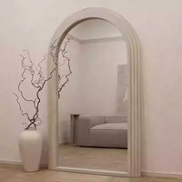 Miroir sur pied de style européen arqué, miroir de corps entier, chambre à coucher, grand miroir mural vertical, salle de dressing
