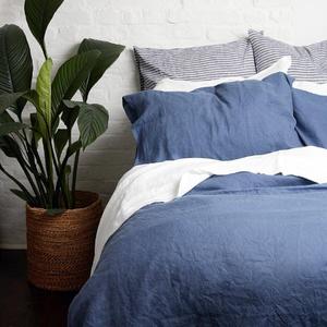 Bán Sỉ Sinh Thái Thân Thiện 100% Tinh Khiết Pháp Lanh Lanh Bộ Đồ Giường Hiện Đại Đặt Đá Rửa Được Trang Bị Phẳng Với Sâu Túi Bộ Đồ Giường Bộ Một - Product Image 4