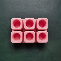 Moule en silicone pour pot à bougie à 3 trous, moule en résine de gypse pour pot de fleurs carré, moule pour gobelet à glace, boîte de rangement, fabrication de moule en plâtre, décoration de la maison