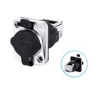 Connecteur Ethernet étanche IP67 Cnlinko 8 broches YT RJ45 personnalisé avec panneau de signalisation LED, boîtier en alliage, cuivre et laiton, certifié 1,2A