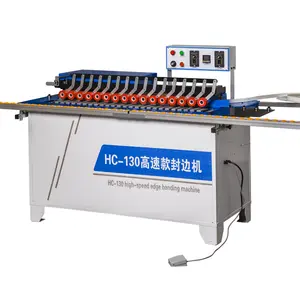 HC-130 high speed woodworking edge banding machine automatic sealing trimming polishing and end-cutting with high efficiency
