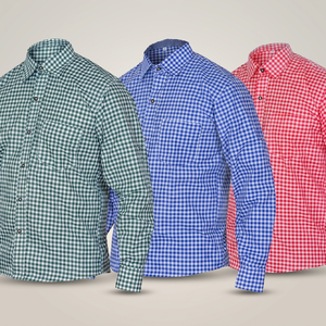 Chemise traditionnelle allemande, à carreaux, horloge, style hawaïen, Herren, oxen, - Product Image 2