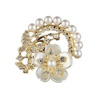 Broches de créateur en alliage de zinc doré LEPAI, broches de fleurs, broches pour femmes, vente en gros