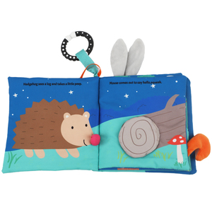 Miroir interactif pour le temps sur le ventre, <span class=keywords><strong>livre</strong></span> <span class=keywords><strong>de</strong></span> <span class=keywords><strong>la</strong></span> <span class=keywords><strong>jungle</strong></span>, animaux, jouets en peluche pour bébés avec des anneaux <span class=keywords><strong>de</strong></span> dentition - Product Image 3