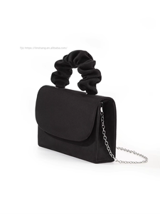 Low Price New Pleated Solid Color Handbag for Women Simple Small <b>Square</b> Bags Single Shoulder Diagonal Cross Hand-Held Dinner Bag - Product Image 3