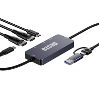 Carte de capture vidéo Ezcap DP/ HDMI avec entrée USB 3.0 4K 1080P 60fps enregistrement PD charge pour jeux et streaming