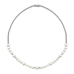Estrella de la marca de moda con collar de clavícula de perla blanca de acero inoxidable personalidad joyería para hombres y mujeres al por mayor - Product Image 6