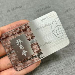 Cheap Price Anodized Aluminum Custom Engraved Stainless Steel Laser Die Cut Name Black Silver Blanks Metal Business Cards - Product Image 6