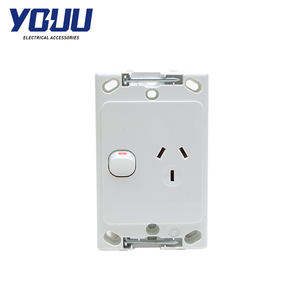 Prise murale simple YOUU personnalisée, homologuée SAA, 10A, blanche - Product Image 4