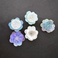 Strass perlés en PVC faits à la main fleurs pailletées 2.5 cm bricolage mode accessoires décoratifs usine directe