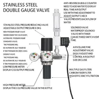 Aquarium ZRDR DIY Kit de système générateur de CO2 avec réglage du débit d'air de pression Plante d'eau Poisson Co2 ValveCo2 bouteille de gaz