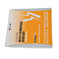 Boîte en carton pliable orange mat, écologique et recyclable, personnalisée pour capsules de café en poudre, commande en gros
