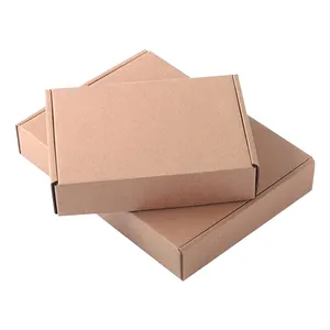 空白盒棕色牛皮纸包装t恤/衣服包装纸盒