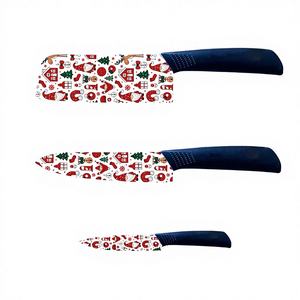 Couteau de chef en céramique de nouvelle conception en stock, 4 ensembles de couteaux japonais Gyuto en plastique pour la cuisine professionnelle, arts culinaires, vente chaude - Product Image 1