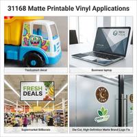 Autocollant PVC Blanc Mat Économique, Vinyle Imprimable à Libération d'Air avec Doublure Grille 120g pour Personnalisation de Coques de Téléphone