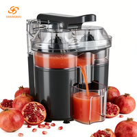 Presse-agrumes électrique à double tête 1,5 L 280 W avec moteur en cuivre pour oranges, citrons, pamplemousses 220-240 V 110 V, détachable et facile à nettoyer