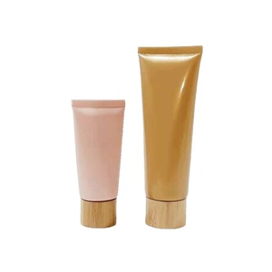 Bamboo Cap For Plastic Soft Tube Packaging 150g Wooden Lid For 150ml Plastic Tube
