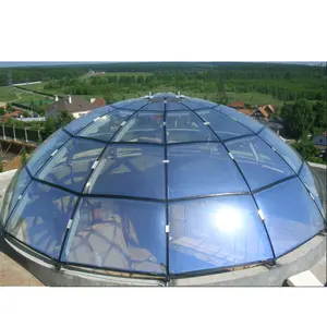 Easy Installation Modern Mosque Dome Church Design stained Transparent Roofing Light Steel glass domes skylight