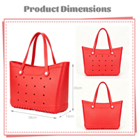 Sac fourre-tout en EVA résistant à l'eau, sac à bandoulière portable bicolore, sac à main léger de grande capacité, sac à ouverture supérieure pour les trajets quotidiens