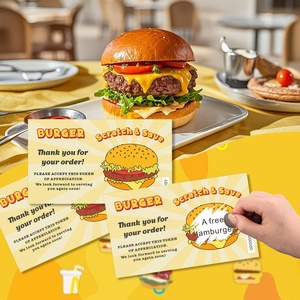 Carte à Gratter Restauration Rapide Chanceuse pour Entreprises, Jeu <span class=keywords><strong>de</strong></span> Cartes à Gratter pour Cadeaux et Coupons - Product Image 3