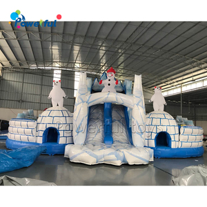 Ngoài trời tổ chức sự kiện trang trí Snowman thư bị trả lại trượt tùy chỉnh tuyết nhà chủ đề <span class=keywords><strong>Inflatable</strong></span> lâu đài bouncy để bán - Product Image 2
