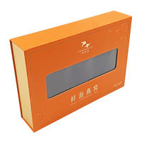 Boîte d'emballage de luxe rigide orange personnalisée avec logo imprimé, en matériaux recyclés écologiques, pour desserts, chocolats et aliments – Vente en gros
