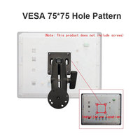 Support de moniteur d'ordinateur réglable VESA, support de tablette à fixation par perçage, tête sphérique carrée de 1,5 pouce, adaptateur VESA de 75 mm pour tablette