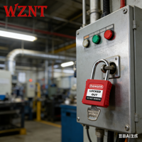 WZNT NT-A38S Kit de Reclavado de Cerraduras Maestras de Acero ABS de 38mm con Llave Igualada, Candado de Seguridad LOTO para Bloqueo y Etiquetado