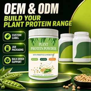 Proteína Vegetal en Polvo, Proteína de Guisante <span class=keywords><strong>y</strong></span> Soya, Prebióticos, Probióticos, 1LB, Polvo Instantáneo <span class=keywords><strong>para</strong></span> Adultos, Crecimiento Muscular, Suplemento Energético Herbal - Product Image 4