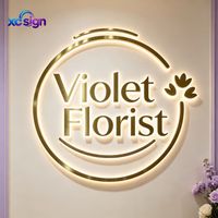 Enseigne personnalisée en acier inoxydable avec rétroéclairage LED 3D pour la décoration murale de la maison, du centre commercial, du salon de beauté, de l'hôtel, avec télécommande, étanche IP65